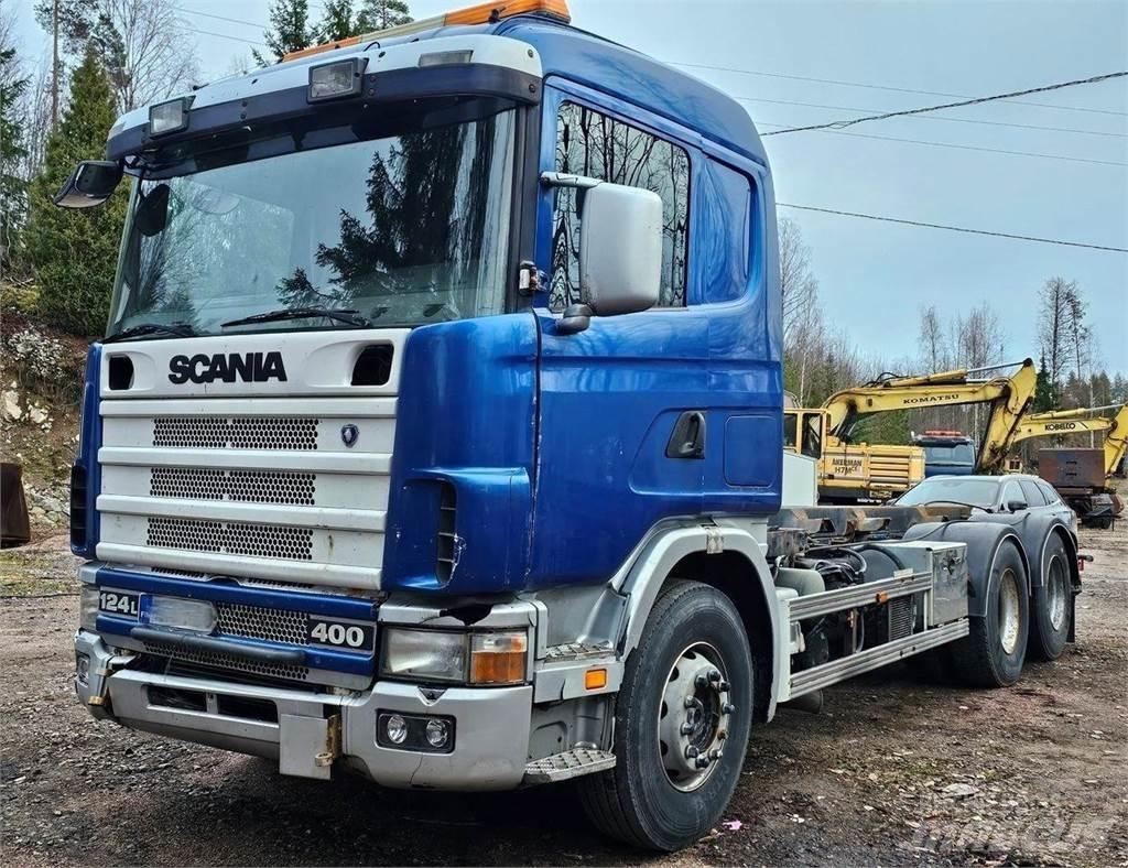 Scania 124 L 6x2 شاحنات الرافعات الخطافية