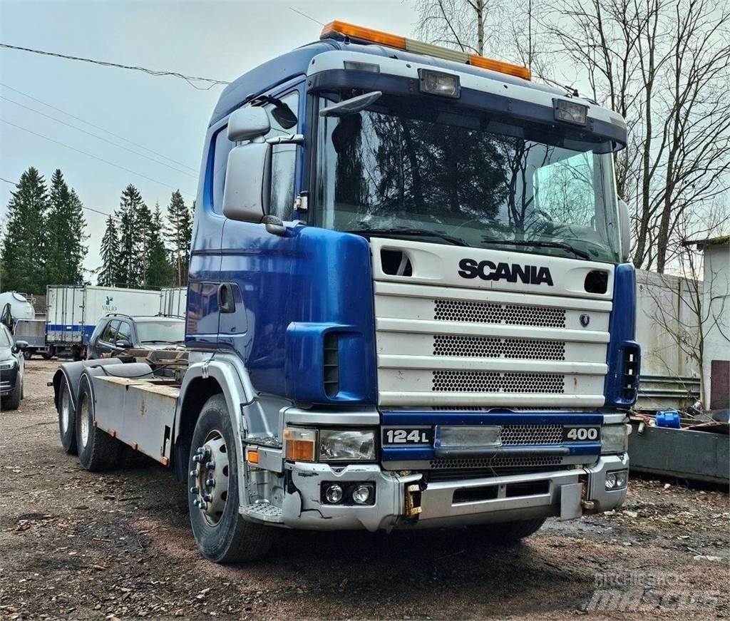 Scania 124 L 6x2 شاحنات الرافعات الخطافية