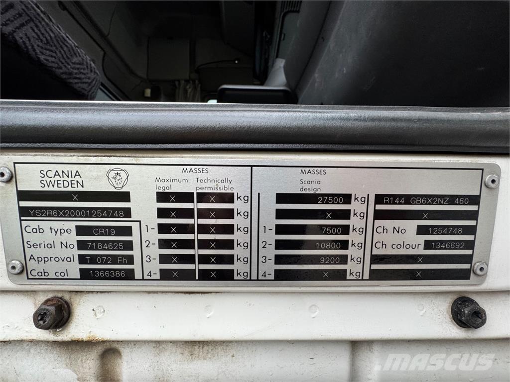 Scania 144G 6x2 شاحنات الرافعات