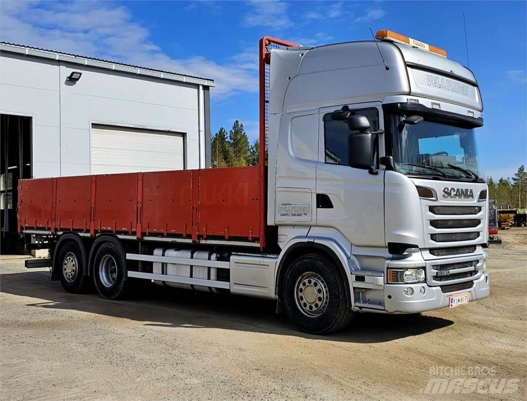Scania R520 6x2 شاحنات مسطحة/مفصلية الجوانب