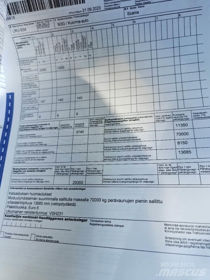 Scania S500 6x4 وحدات الجر