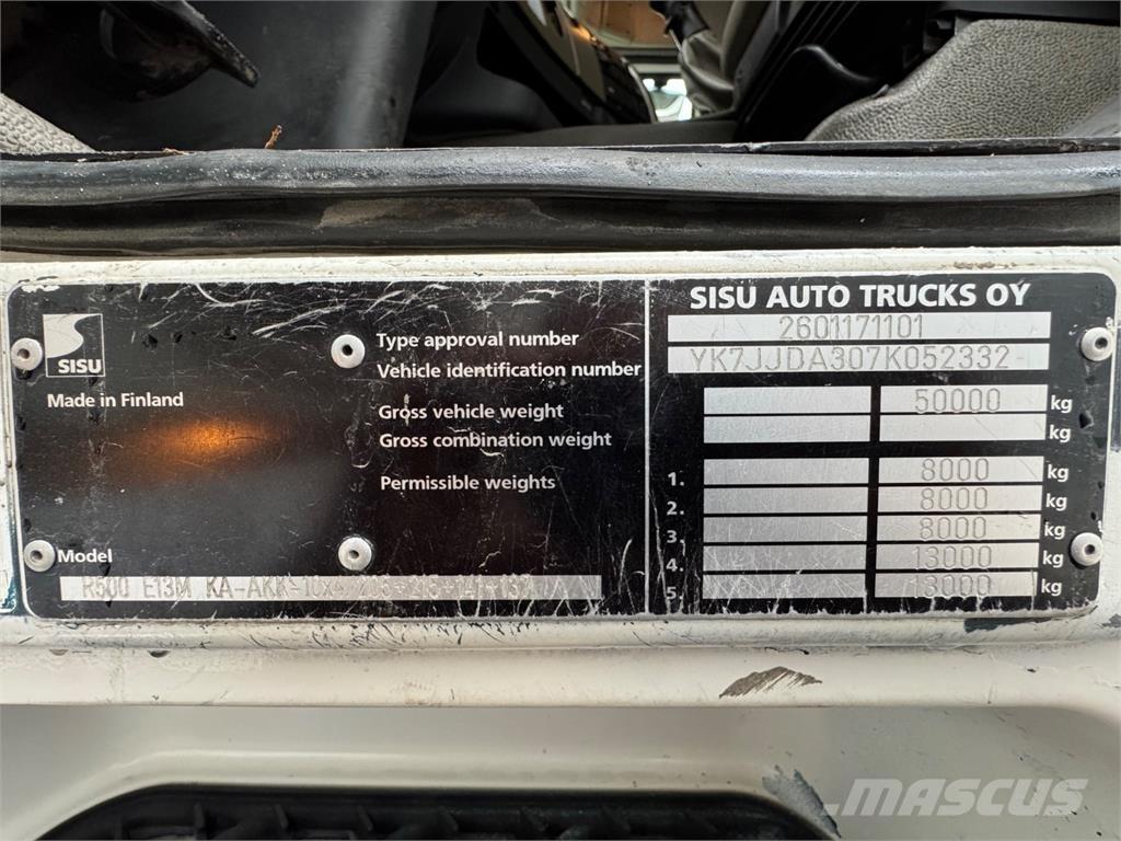 Sisu R500 10x4 شاحنات نقل آلة الغابات