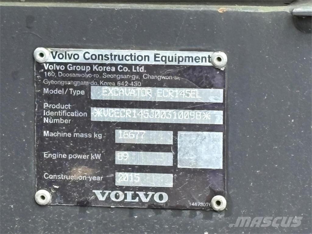 Volvo ECR 145 EL حفارات زحافة