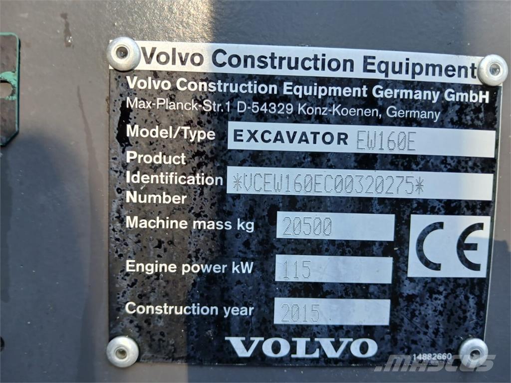 Volvo EW 160 E حفارات بعجل
