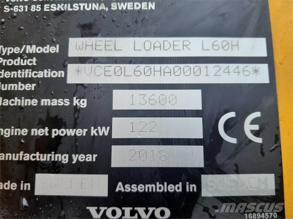 Volvo L60H لوادر بعجل
