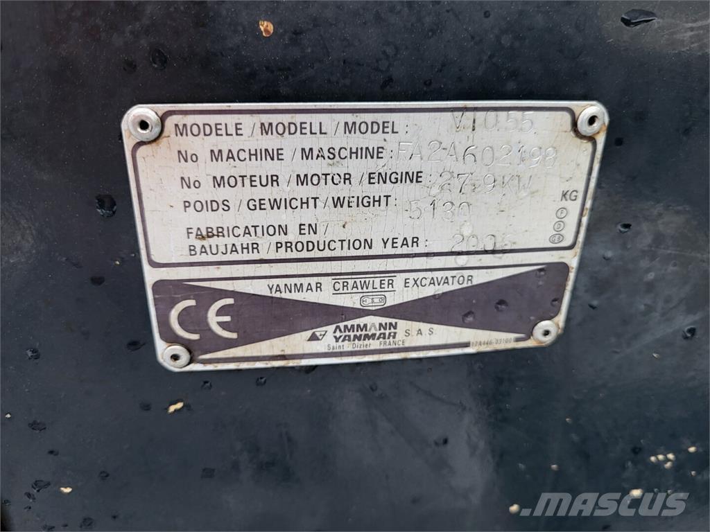Yanmar VIO 55 حفارات صغيرة أقل من 7 طن (حفارات صغيرة)