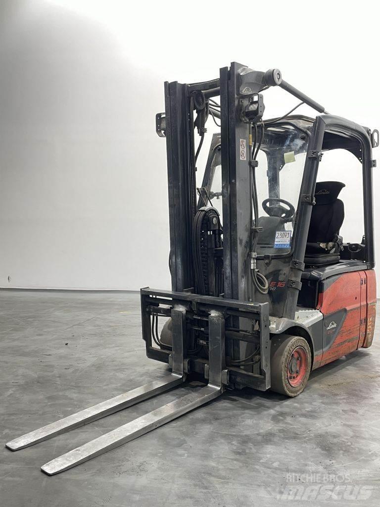 Linde E16-02-386 شاحنات ذات رافعات شوكية تعمل بالكهرباء