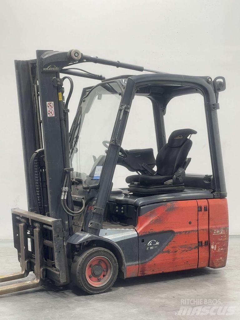 Linde E16-02-386 شاحنات ذات رافعات شوكية تعمل بالكهرباء