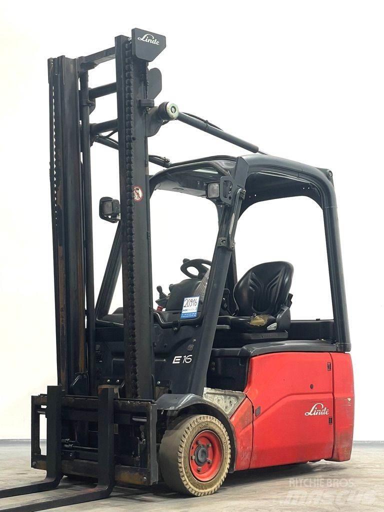 Linde E16-386 شاحنات ذات رافعات شوكية تعمل بالكهرباء