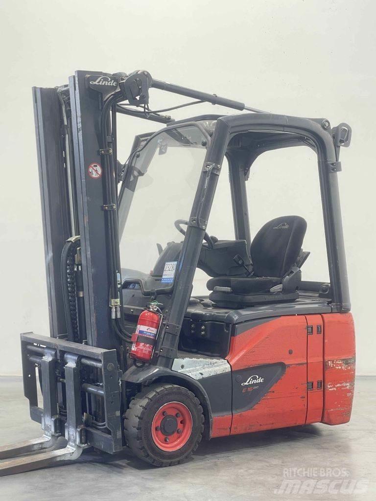 Linde E16C-02-386 شاحنات ذات رافعات شوكية تعمل بالكهرباء