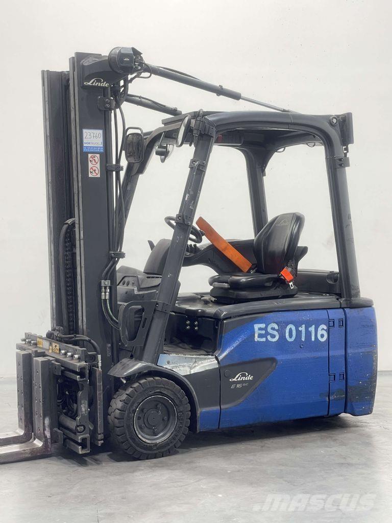 Linde E16L-02-386 شاحنات ذات رافعات شوكية تعمل بالكهرباء