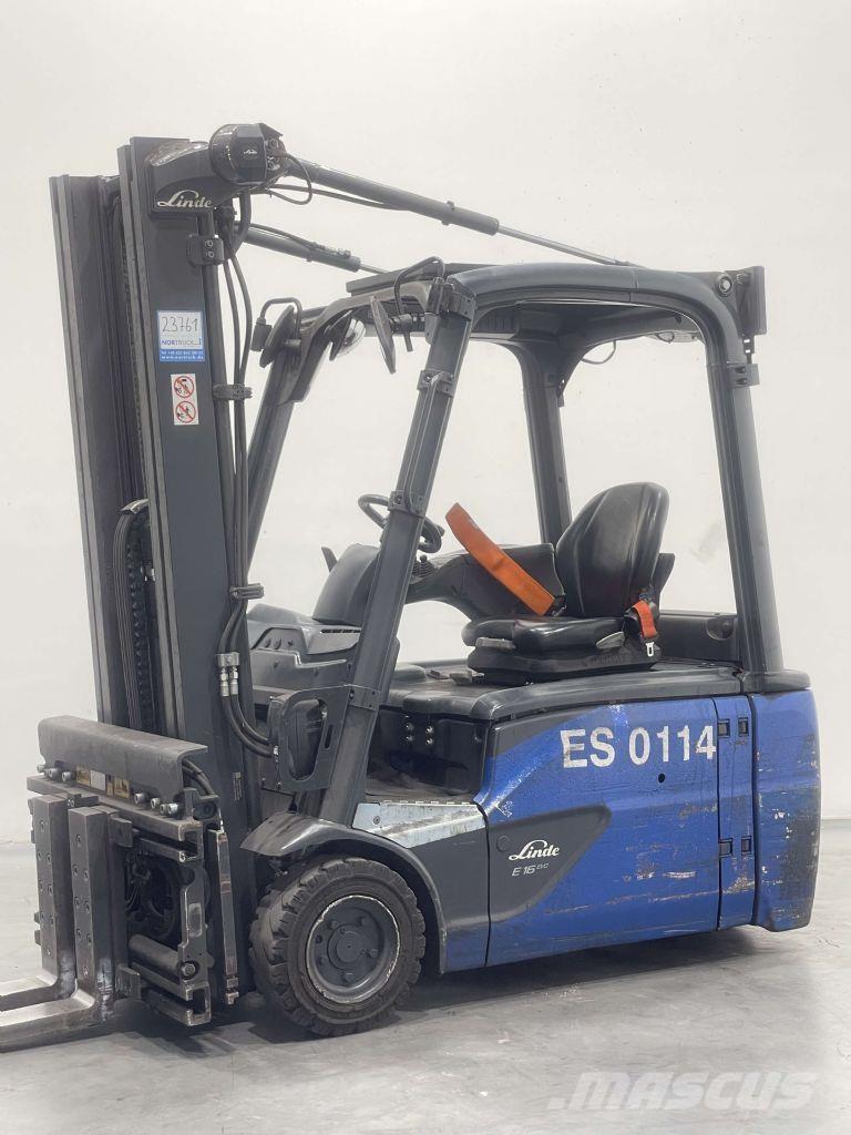 Linde E16L-02-386 شاحنات ذات رافعات شوكية تعمل بالكهرباء
