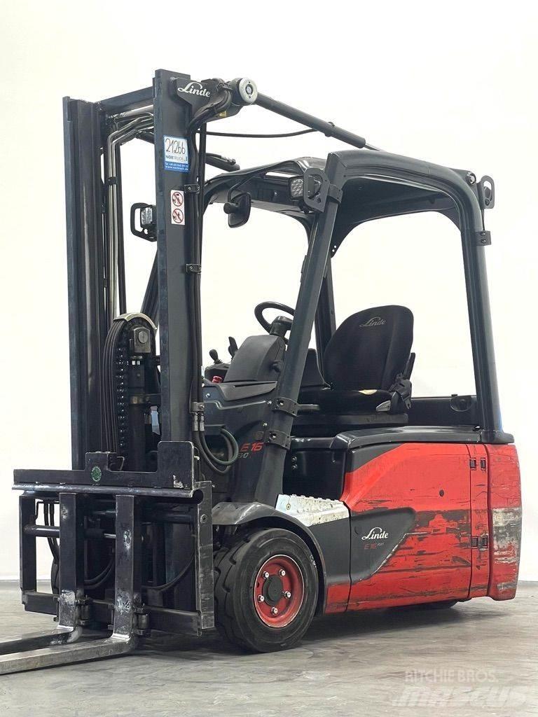 Linde E16L-386-EVO شاحنات ذات رافعات شوكية تعمل بالكهرباء