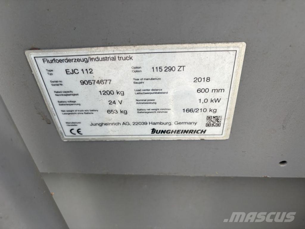 Jungheinrich EJC 112 معدات التكديس الجوالة