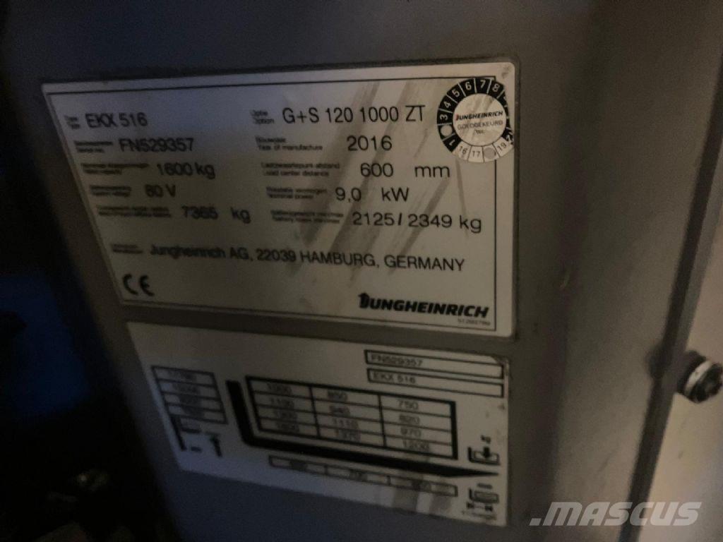 Jungheinrich EKX 516 معدات الرفع عالي المستوى