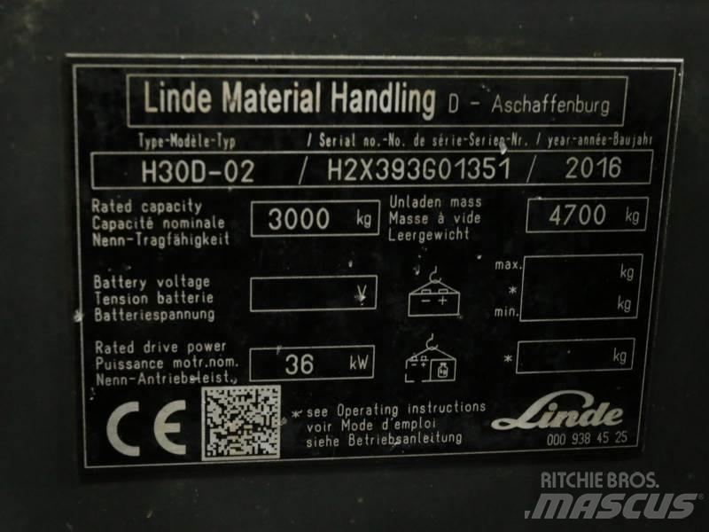 Linde H30D-02 393 شاحنات الديزل