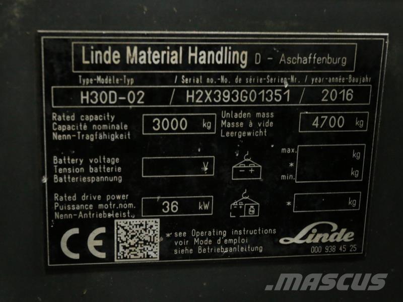 Linde H30D-02 393 DONOR شاحنات الديزل