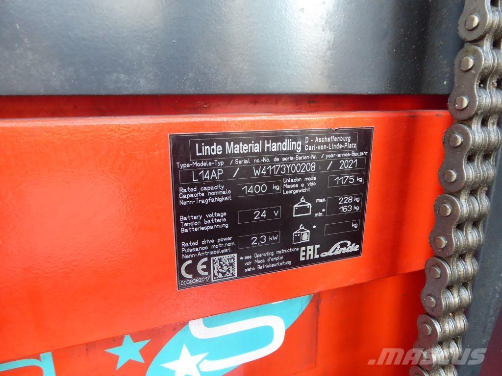 Linde L14 AP معدات التكديس الجوالة