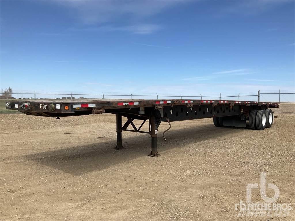 Manac 48 ft T/A نصف مقطورات مسطحة / مفصلية الجوانب