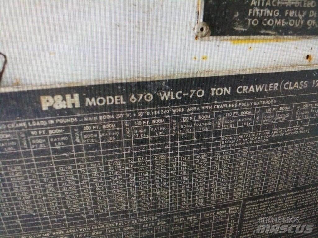 P&H 670W LC رافعات مجنزرة