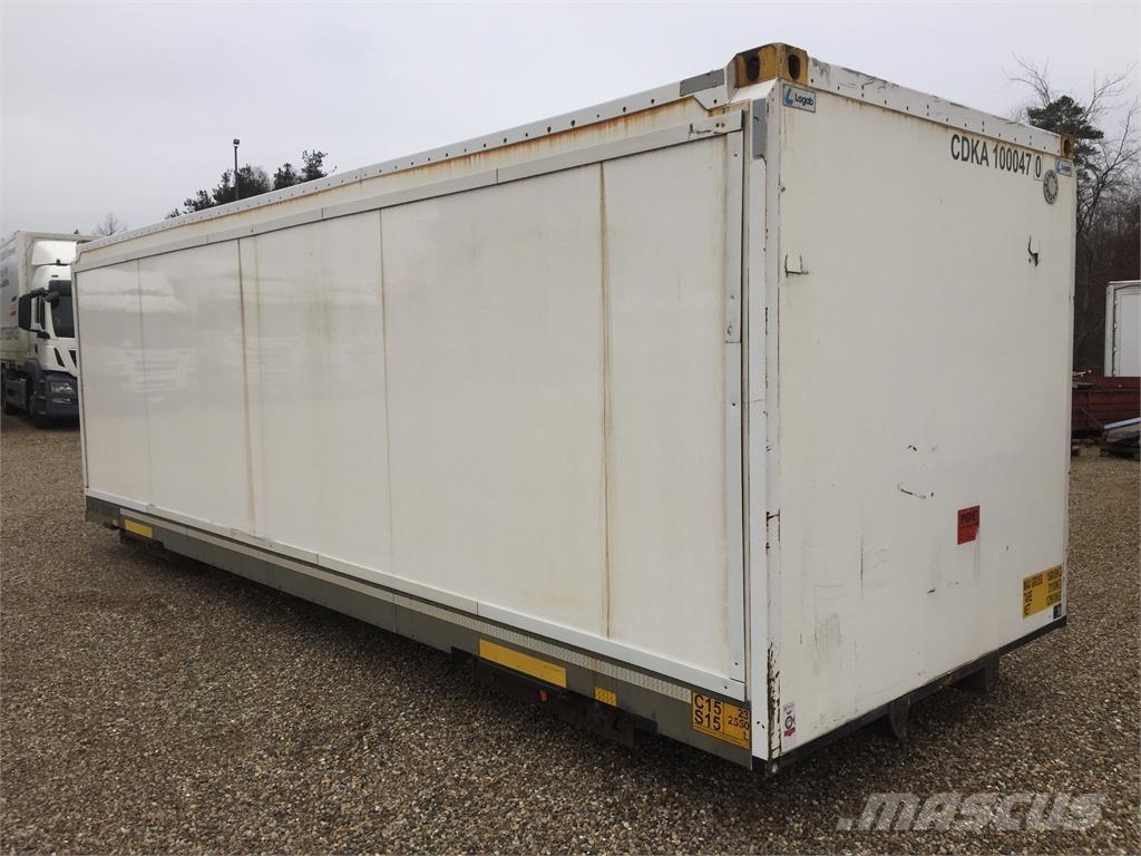  7450 mm med rulleport نصف مقطورات ذات هيكل صندوقي