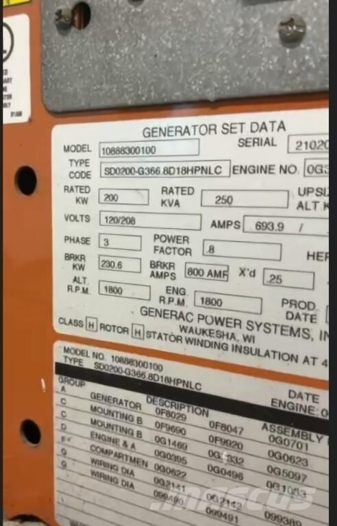 Generac SD200 مولدات ديزل