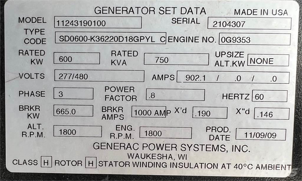 Generac SD600 مولدات ديزل