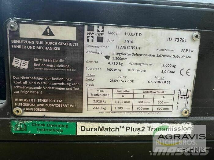 Hyster H3.0FT شاحنات ذات رافعات شوكية - أخرى