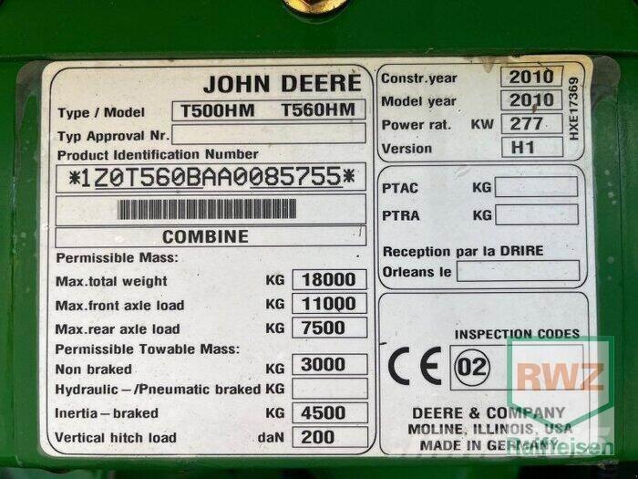 John Deere T560 حصادات