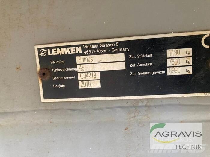 Lemken PRIMUS 45/27 الرشاشات