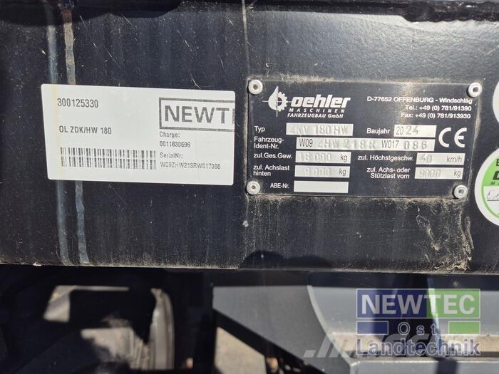 Oehler OL ZDK/HW 180 مقطورات قلابة