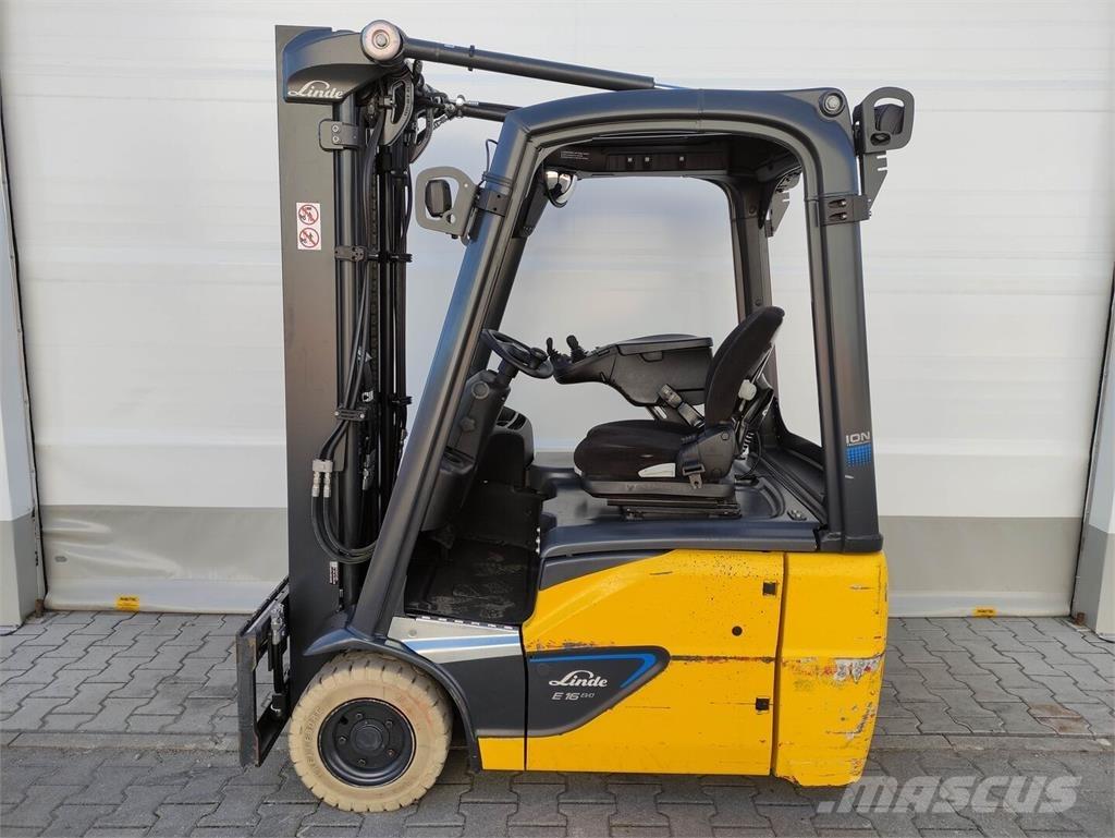 Linde E16C-02-386 EVO شاحنات ذات رافعات شوكية تعمل بالكهرباء