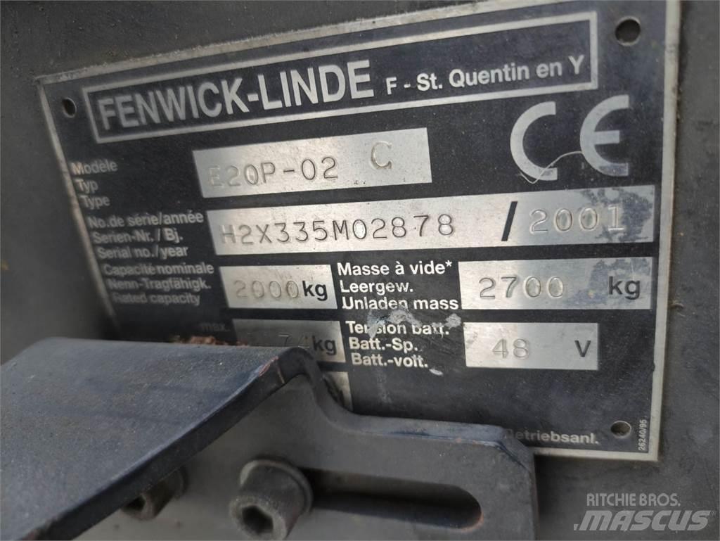 Linde E20P-02-335 شاحنات ذات رافعات شوكية تعمل بالكهرباء