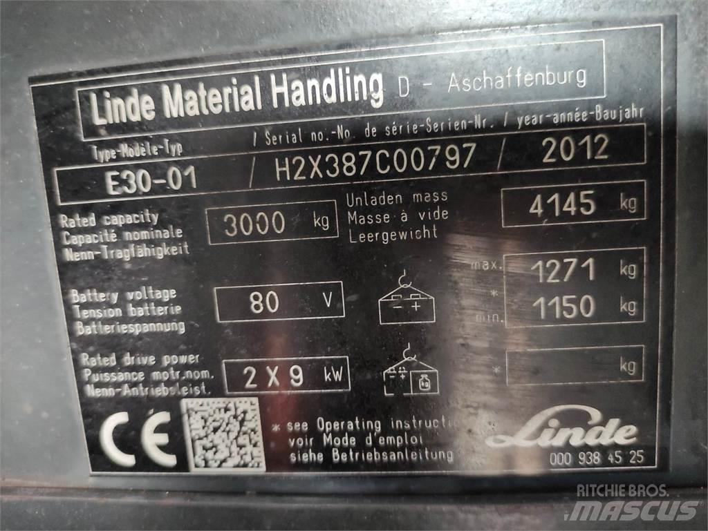 Linde E30-01-387 شاحنات ذات رافعات شوكية تعمل بالكهرباء