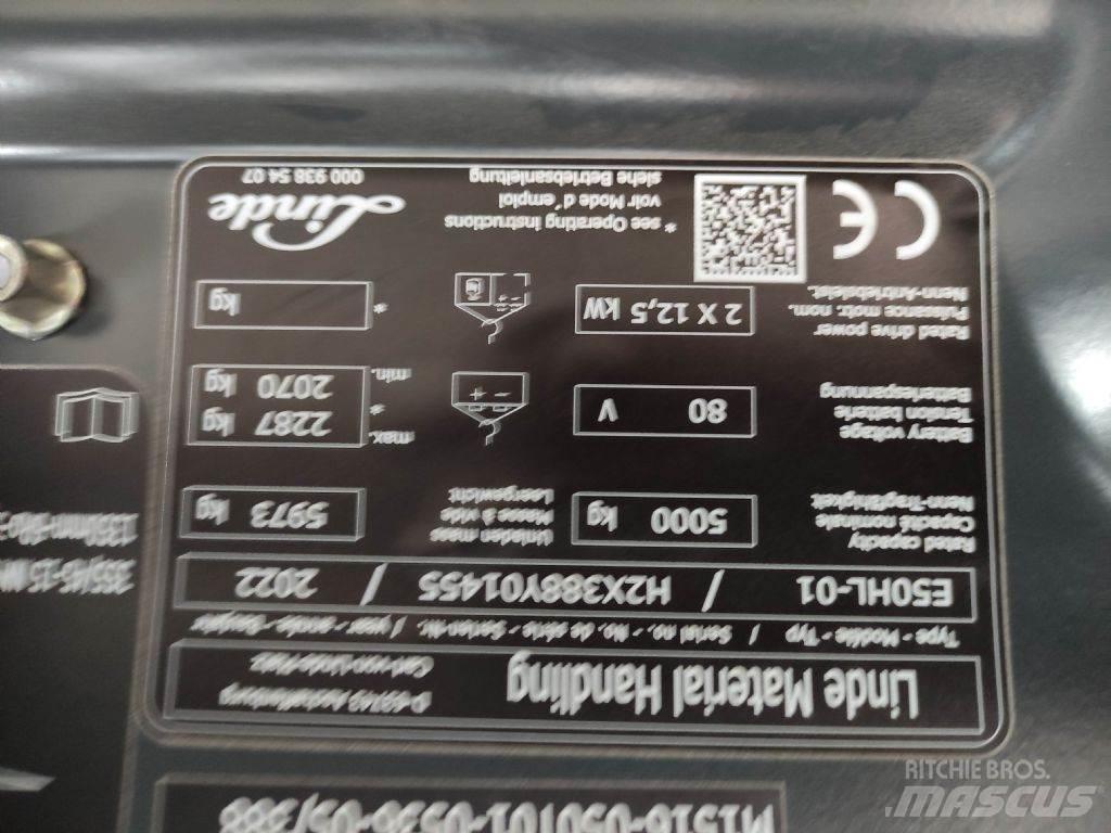 Linde E50HL-01-388 شاحنات ذات رافعات شوكية تعمل بالكهرباء