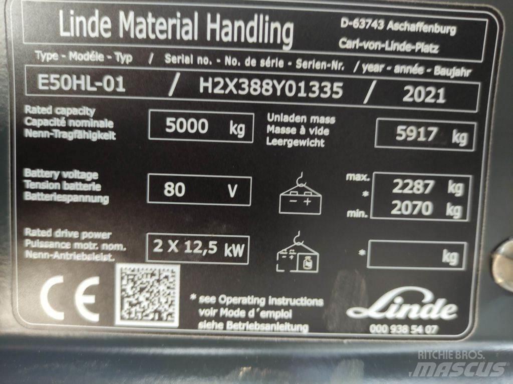Linde E50HL-01-388 شاحنات ذات رافعات شوكية تعمل بالكهرباء