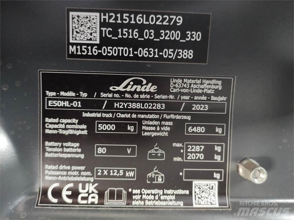 Linde E50HL-388 شاحنات ذات رافعات شوكية تعمل بالكهرباء