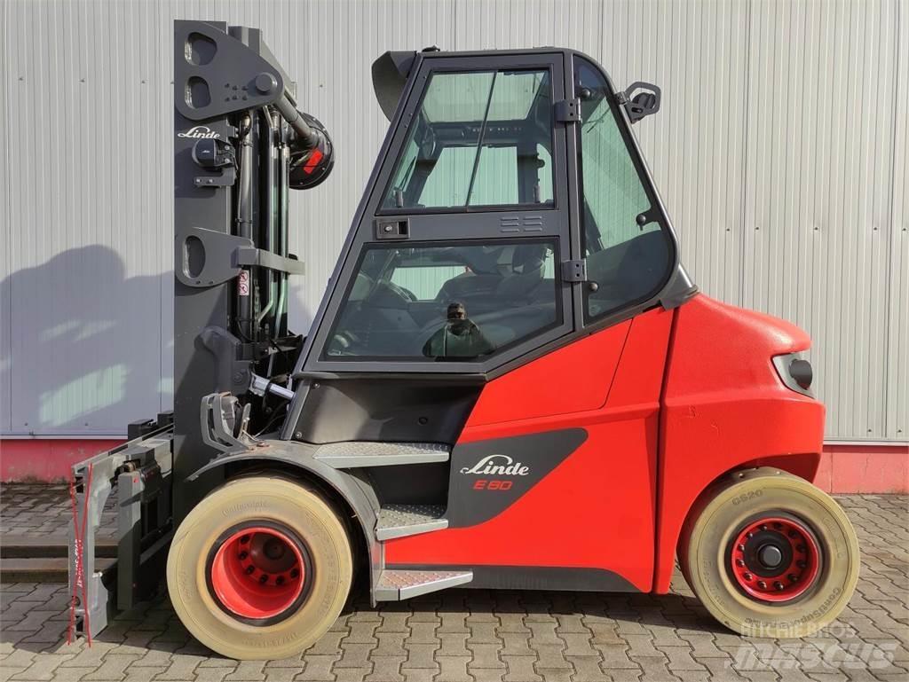 Linde E80-01-127 شاحنات ذات رافعات شوكية تعمل بالكهرباء