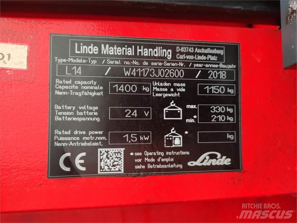 Linde L14-1173 معدات التكديس الجوالة