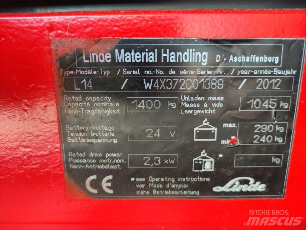 Linde L14-372 معدات التكديس الجوالة