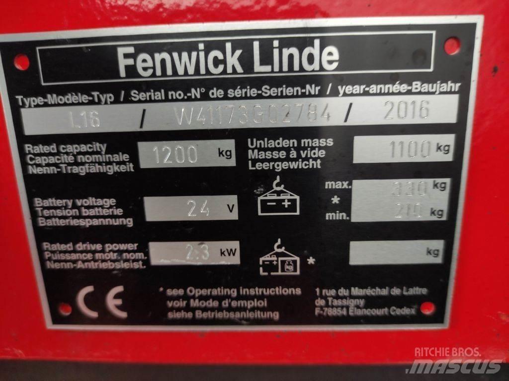 Linde L16-1173 معدات التكديس الجوالة