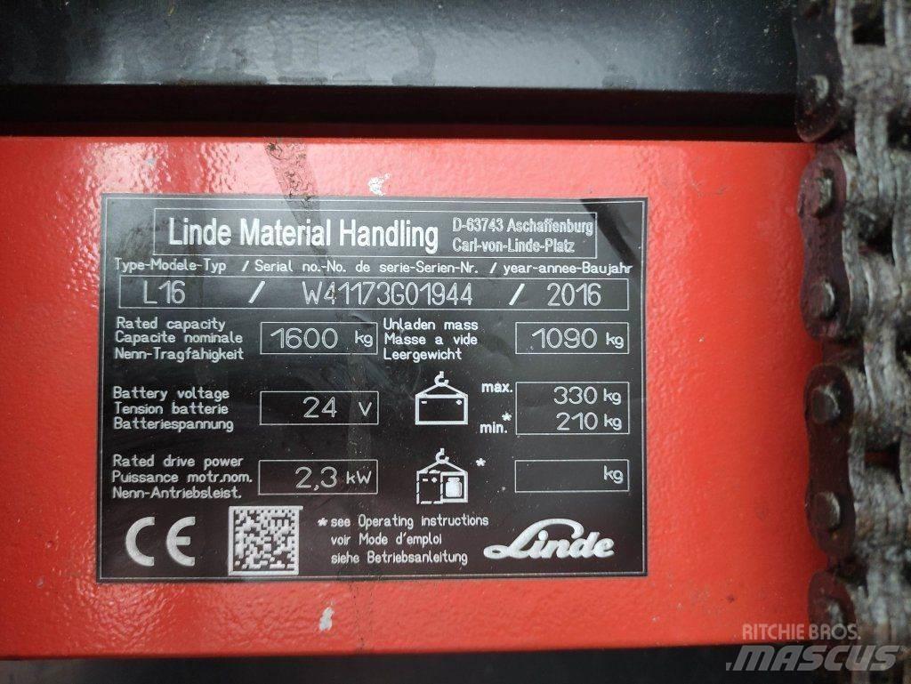Linde L16i-1173 معدات التكديس الجوالة