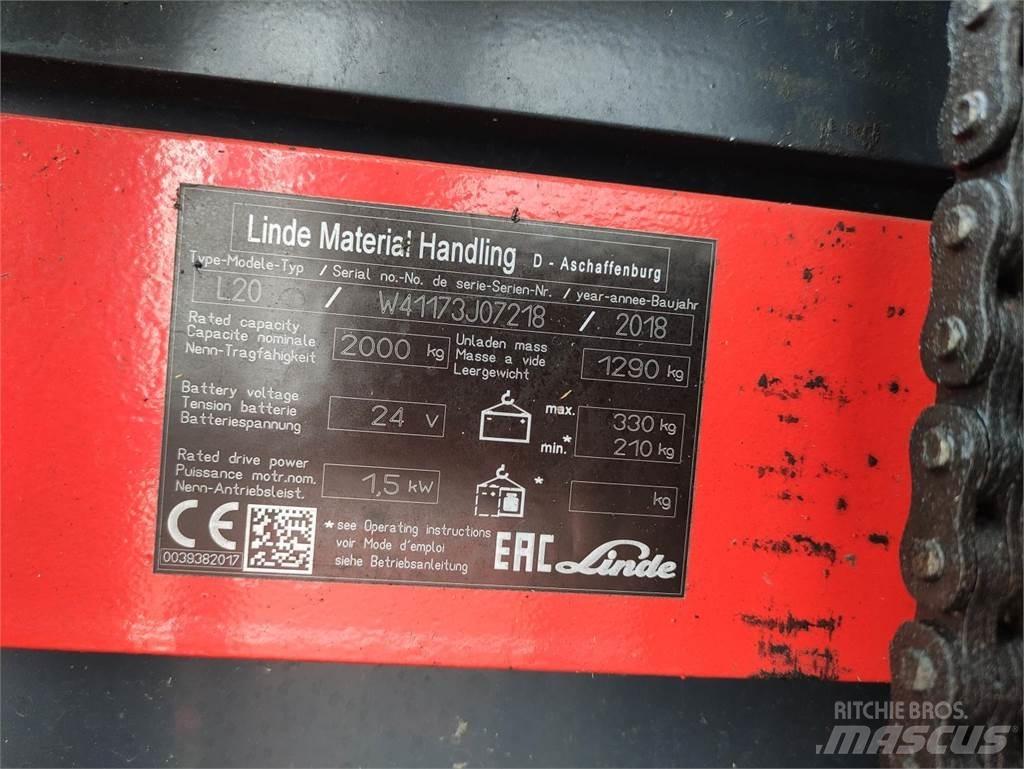 Linde L20i-1173 معدات التكديس الجوالة