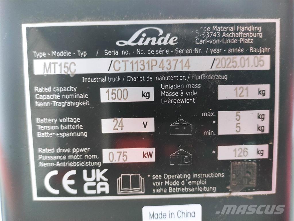 Linde MT15C معدات الرفع منخفض المستوى