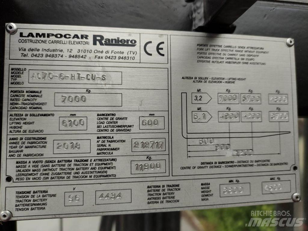 Raniero AC70-6-HT-CU-S شاحنات ذات رافعات شوكية تعمل بالكهرباء