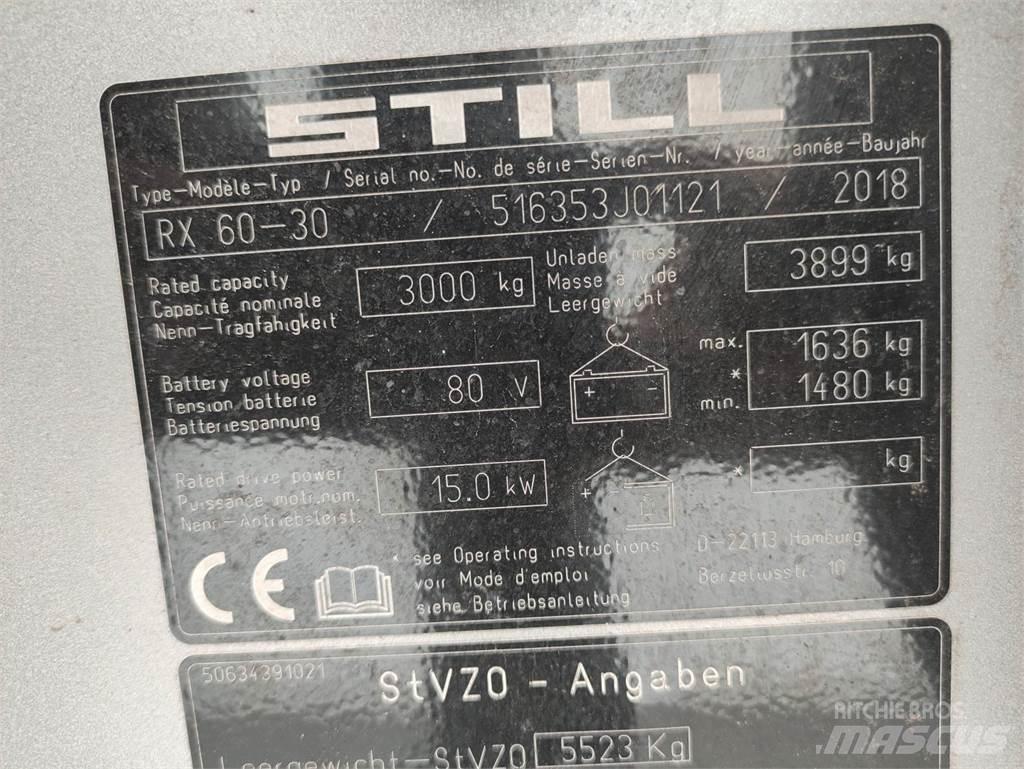 Still RX60-30 شاحنات ذات رافعات شوكية تعمل بالكهرباء