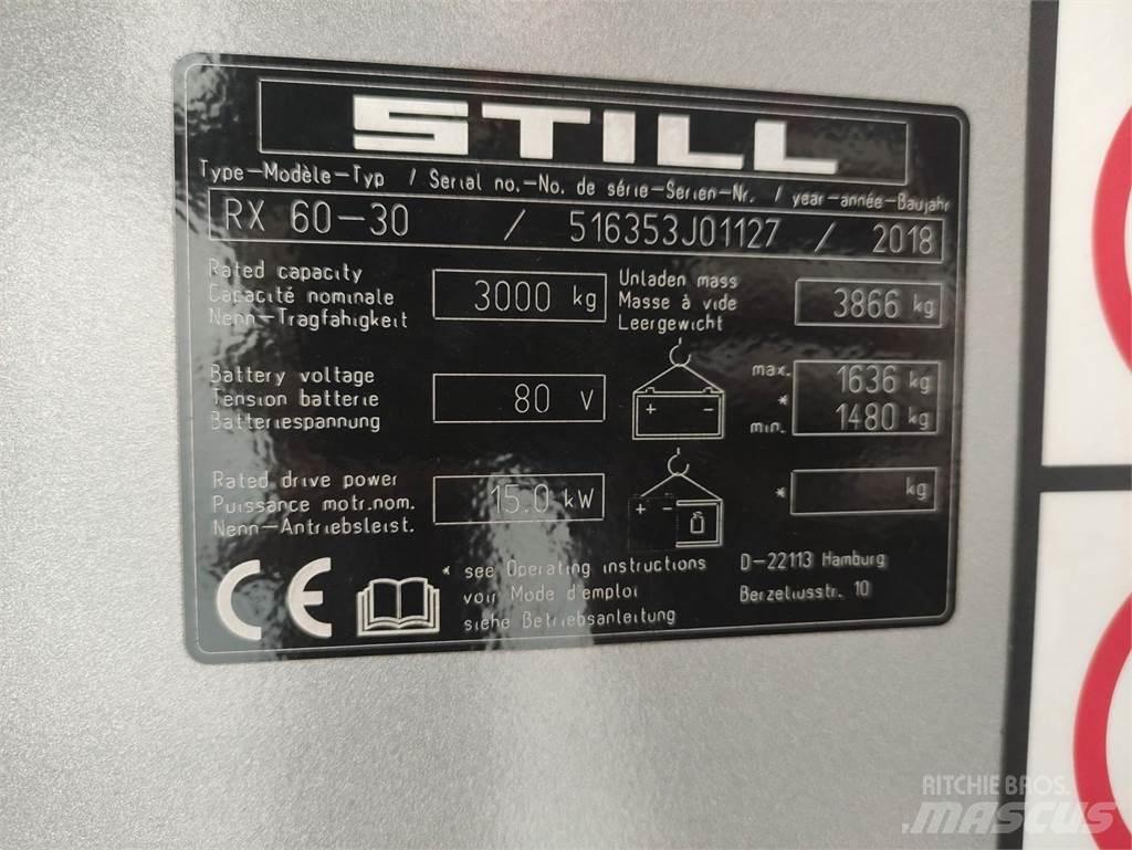 Still RX60-30 شاحنات ذات رافعات شوكية تعمل بالكهرباء