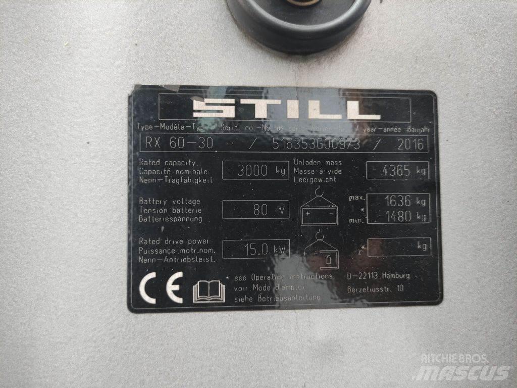 Still RX60-30 شاحنات ذات رافعات شوكية تعمل بالكهرباء